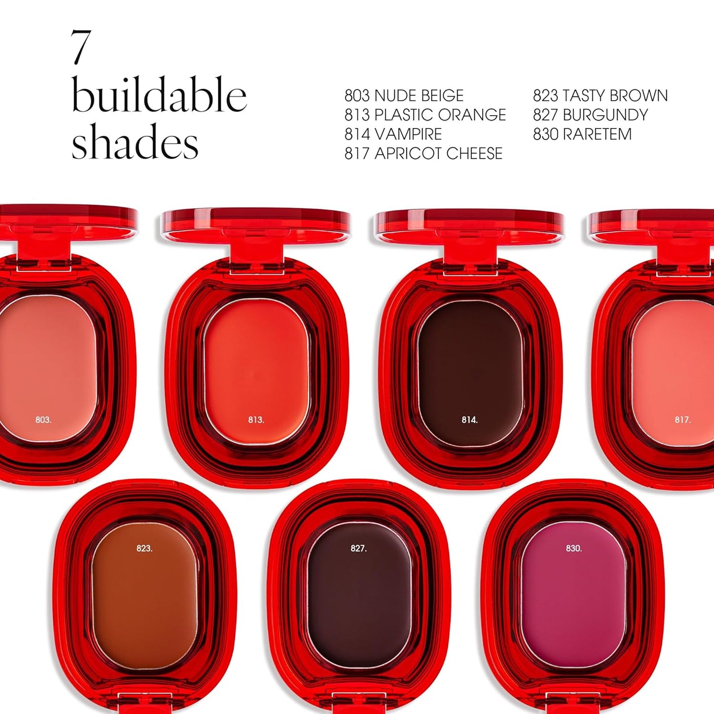 AIR LIPS 823 TASTY BROWN, Lip & Cheek, Natural Soft Matte Finish & Buildable, Airy Formula (1.2g, 0.003 oz.)