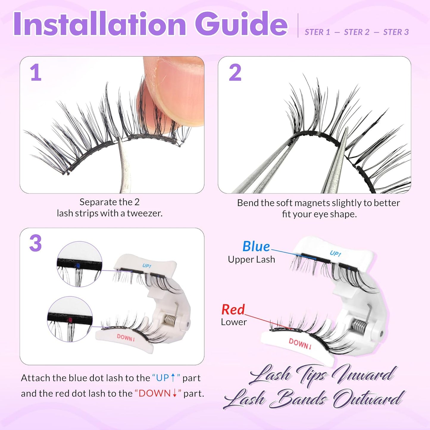 Bepholan Soft Magnetic Lashes with Applicator,No Glue Needed Reusable Magnetic Eyelashes Natural Look Easy to Wear and Remove Waterproof Cruelty-free False Eyelashes(RC01)