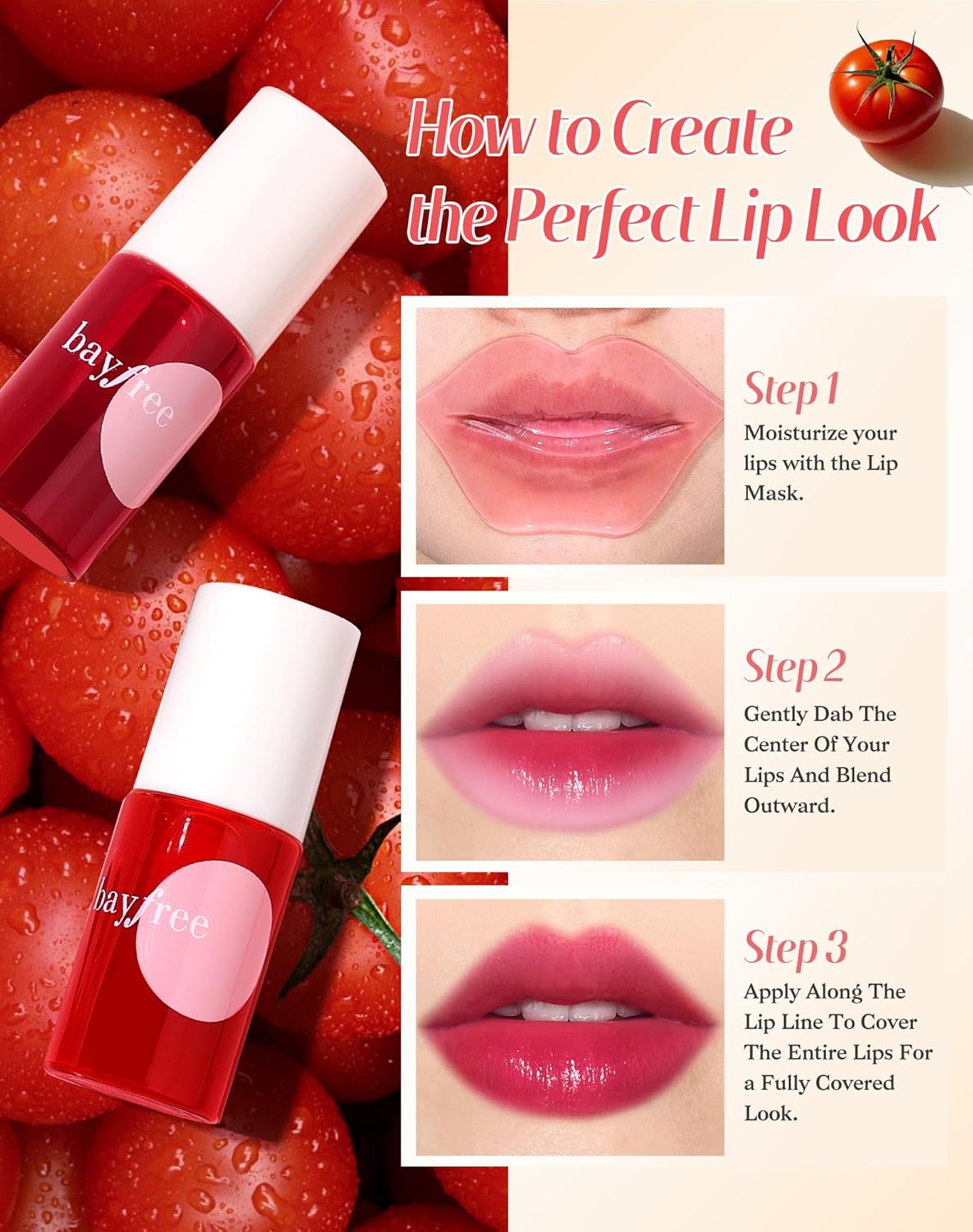 Lip Tint Stain Set, Lip Stain Long Lasting Lightweight Waterproof, Transfer-Proof, Non-sticky, Lip Makeup Matte Finish