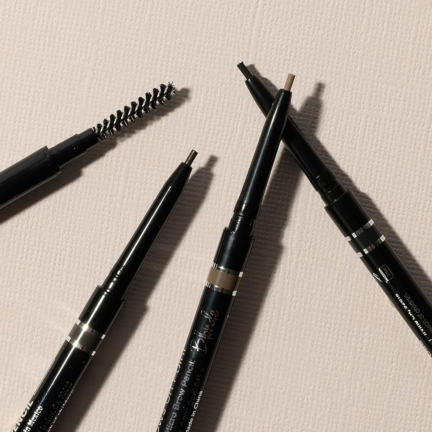 bdb Brows on Point Micro Brow Pencil - Precision Tip & Spoolie, Waterproof, Define Shape & Fill Brows, Black Raven