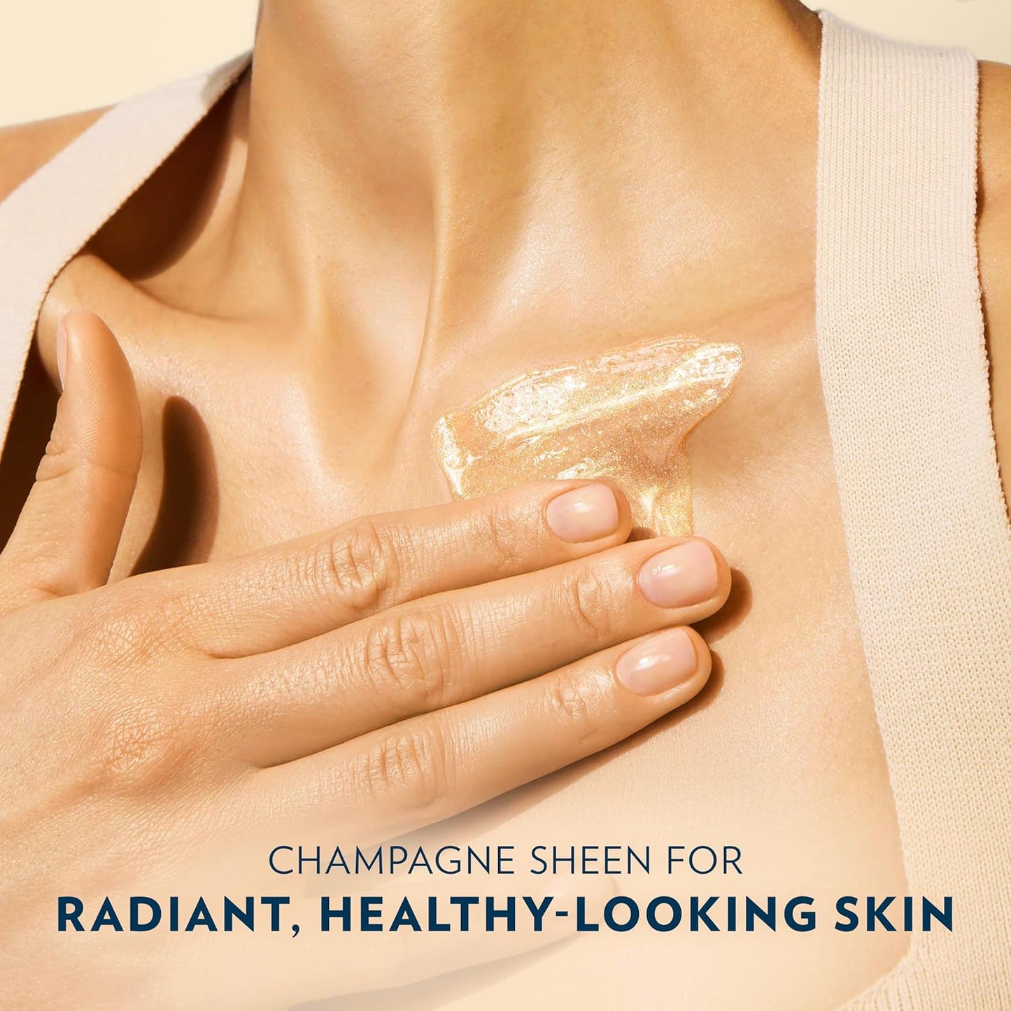 Vaseline Glazed and Glisten Sunlit Glow Body Gel Oil Vanilla Cocoa Shimmering with Ultra-Hydrating Lipids and 100% Pure Cocoa Butter, 6.8 Oz