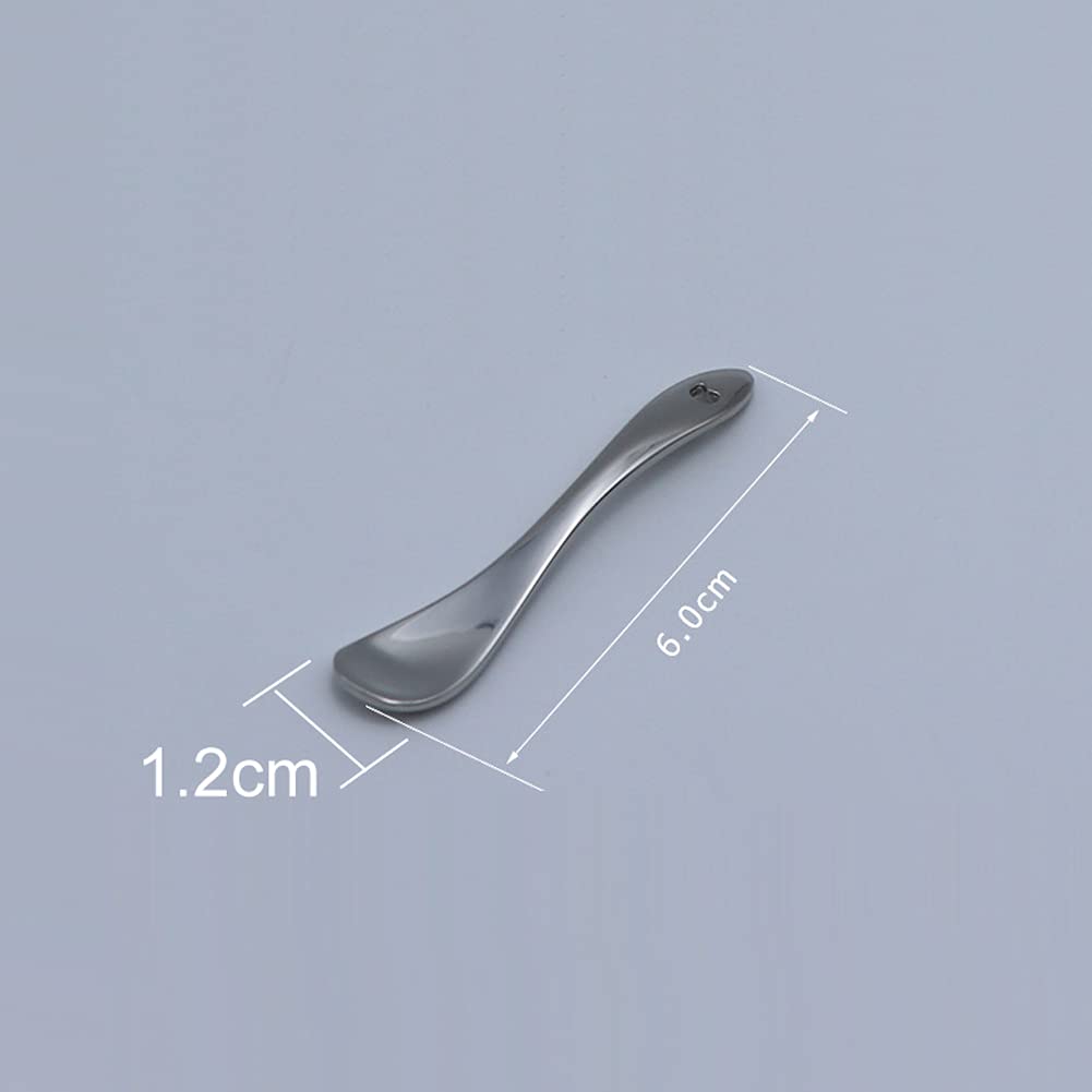 3 Pieces Zinc Alloy Makeup Spatula Eye Cream Spoon Beauty Scoop Mini Spoon Makeup Beauty Spoons Mini Cosmetic Skincare Spatula for Cream Lotions, Spoon Shaped, Golden, Silver