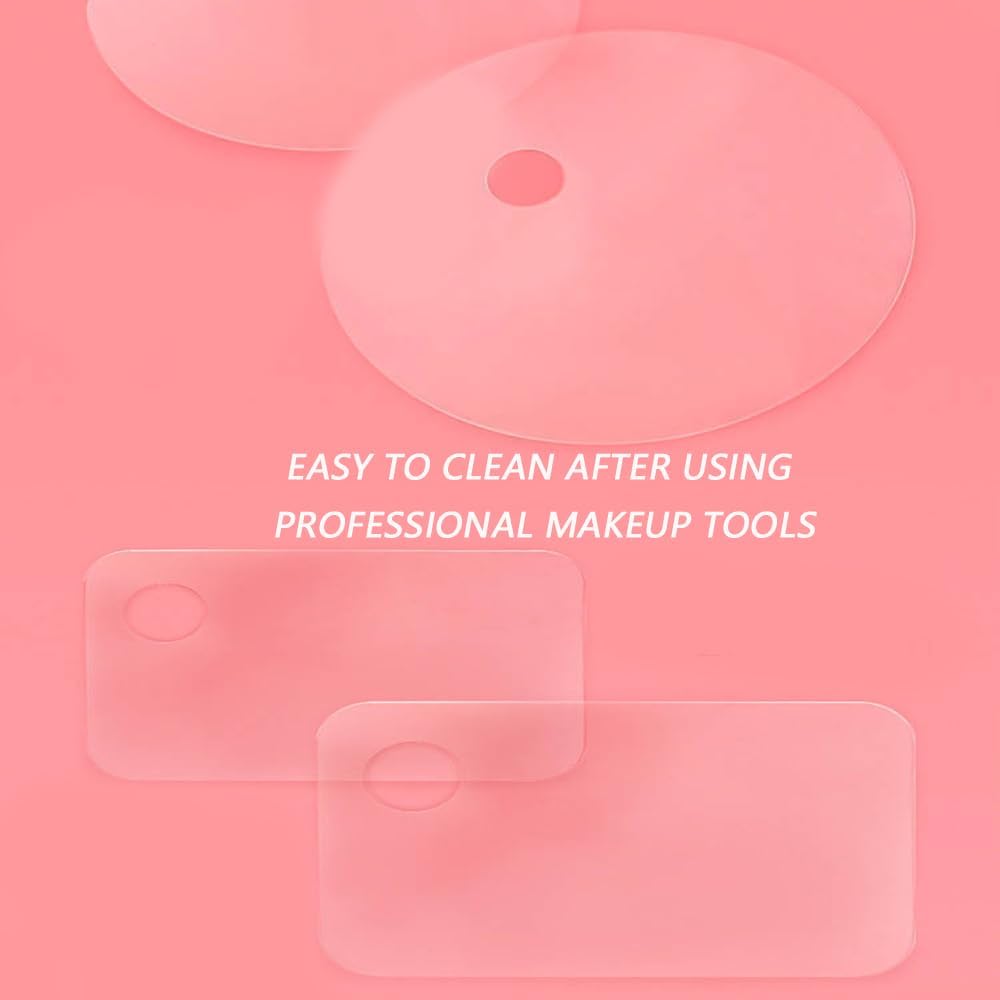 3 PCS Acrylic Cosmetic Makeup Palette Liquid Foundation Mixing Palette Art nail Palette Pigment for Nail Art Beauty Salon Color Cream Liquid Foundation Mixing Palette