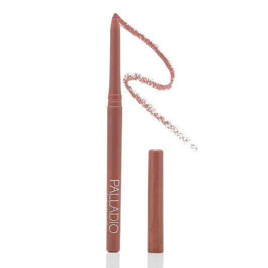Palladio Retractable Waterproof Lip Liner High Pigmented and Creamy Color Slim Twist Up Smudge Proof Formula with Long Lasting All Day Wear No Sharpener Required, Nearly Nude