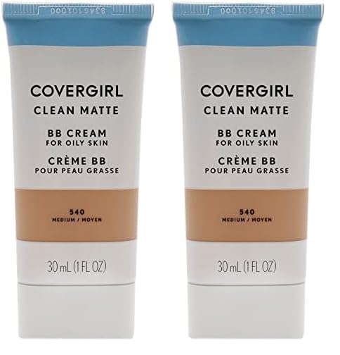 COVERGIRL - Clean Matte BB Cream, Oil-Free, Long-Lasting, Sensitive Skin, Lightweight, 100% Cruelty-Free (Pack of 2)