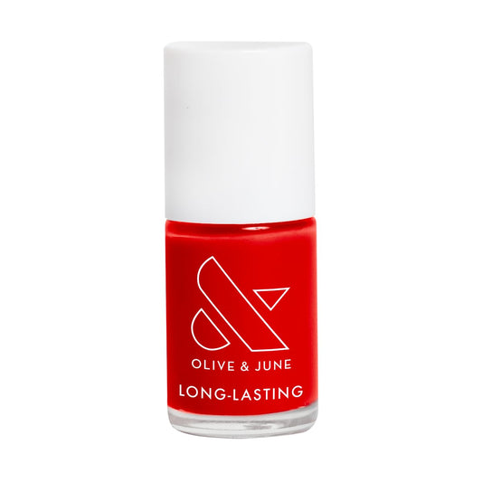 Olive & June Long Lasting Nail Polish | Plump, Gel-Like Finish No Lamp Needed | Lasts up to 10 days | Salon-Quality Color at Home | 15-Free, Vegan & Cruelty-Free Chip-Resistant Shine | CV Cherry Red | alldaygood beauty