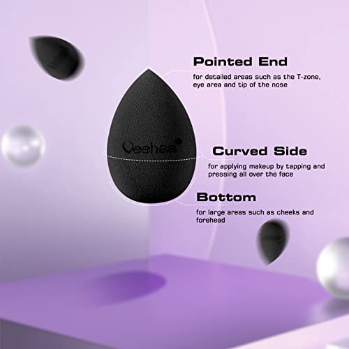 2PCS Makeup Sponge Set, Latex Free Makeup Blender for foundation, Makeup Sponges egg shaped, Makeup Sponges for all areas