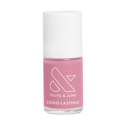 Olive & June Long Lasting Nail Polish | Plump Gel-Like Finish No Lamp Needed Lasts up to 10 days | Salon-Quality Color at Home | 15-Free, Vegan & Cruelty-Free Chip-Resistant Shine | World Lit, Mauve | alldaygood beauty