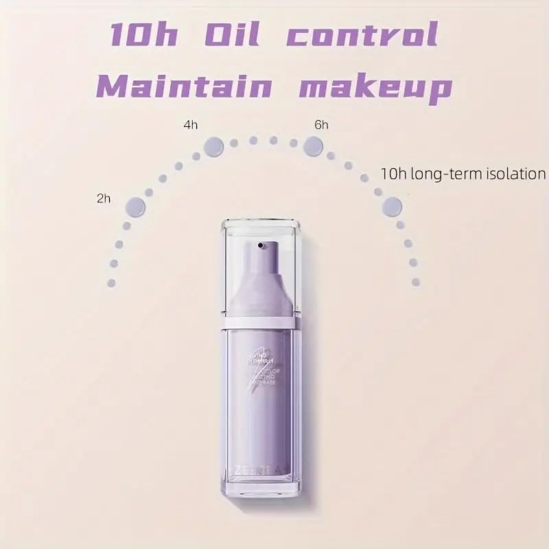 ZEESEA Green Correcting Face Primer for Brighten, Neutralizes Uneven Skin Tone and Facial Redness,Grips Makeup Base for Long-Lasting Wear,Cruelty-Free, 1.06 Oz