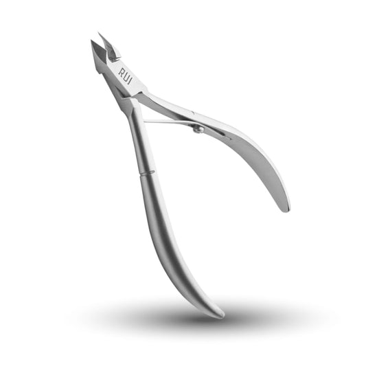 Rui Smiths Professional Cuticle Nippers | Precision Surgical-Grade Stainless Steel Cuticle Trimmer, French Handle, Single Spring, 4mm Jaw (Quarter Jaw) | alldaygood beauty