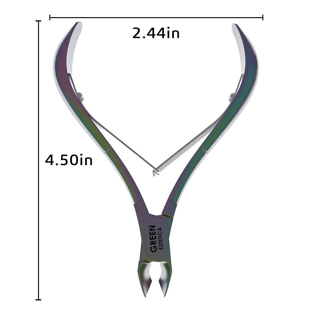 Professional Cuticle Trimmer Nail Cuticle Cutter Stainless Steel Cuticle Nippers with Sharp Blades of Cuticle Remover Clippers Manicure Tools Double Spring for Nail Care Pedicure Nail Tools (Multi)