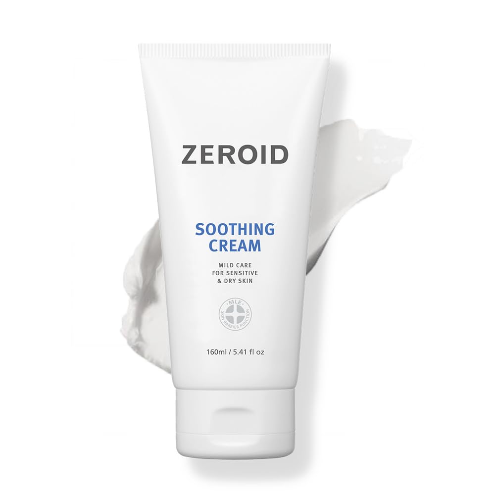 ZEROID | Soothing Cream | Face Moisturizer for Sensitive Skin | Face Cream for Skin Barrier Repair | Face Lotion for Soothing & Calming | Dermocosmetic Face Cream | Korean Skincare | 2.7 fl oz (80ml)