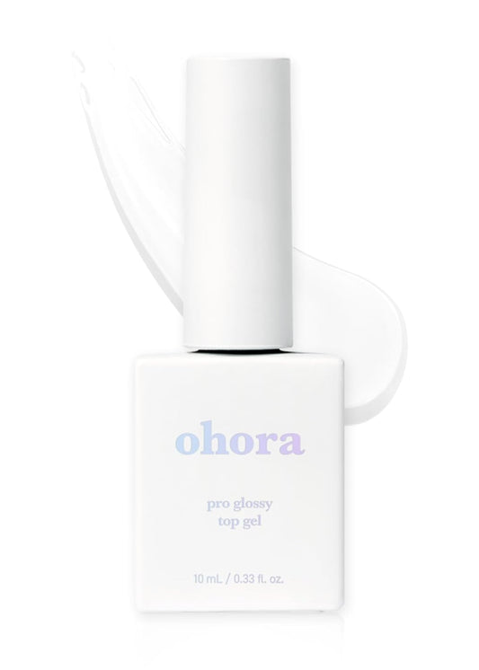 ohora Gel Nail Care (Pro Glossy Top Gel) - Corrects Nail Texture, Easy to Use & Easy to Remove for Semi Cured Gel Nail Strip Application - Professional Salon-Quality for Healthy, Strong Nails | alldaygood beauty