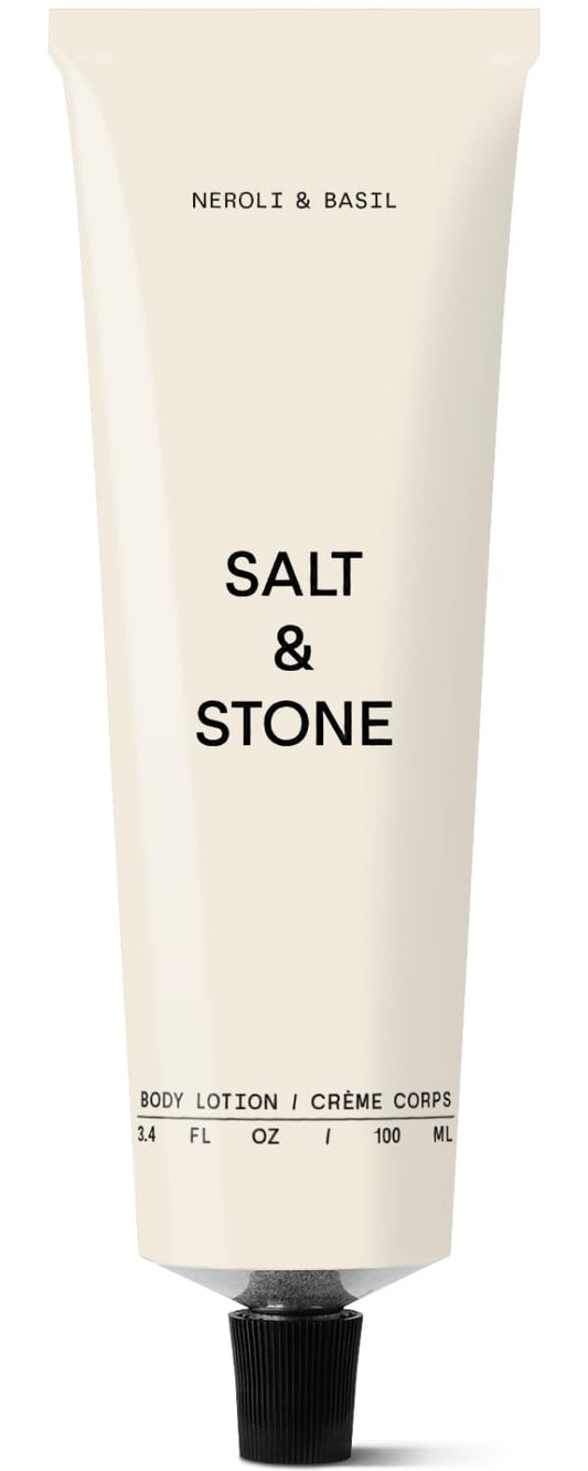 Salt & Stone Body Lotion for Women & Men| Scented Daily Body Lotion | Hydrates, Nourishes & Softens Skin | Restores Dry Skin | Fast-Absorbing | Cruelty-Free & Vegan (100 ml) (Neroli & Basil) | alldaygood beauty