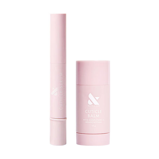 Olive & June Cuticle Hydration Set | Mini Cuticle Serum + Nourishing Balm | Hyaluronic Acid + Meadowfoam | Vegan & Cruelty-Free Nail Care Duo | Fragrance-Free, Dermatologist-Tested | alldaygood beauty