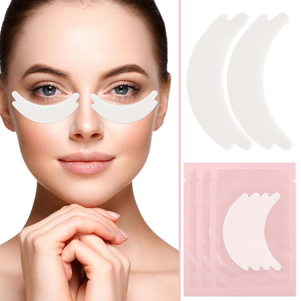 50 Pair Butterfly Under Eye Gel Pads Hydrogel Eye Patches For Eyelash Extension, Lint Free Under Hydrogel Eye Mask Pads Lash Extension Supplies(Pink