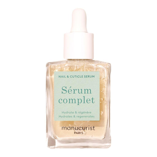 Manucurist - Complete Serum, Care for Damaged Nails and Cuticles, Hydrates and Regenerates Nails which Break Easily, Non-Greasy Gel Texture, Up to 86.5% Bio-sourced, Made in France, 0.5 fl oz | alldaygood beauty