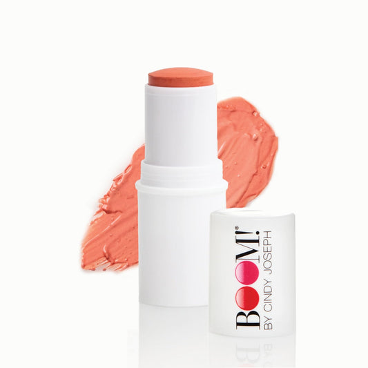 Boomstick Golden Peach ™ - Warm, Coral-Peach Blush Stick and Lipstick - Multistick, Vegan, Makeup for Older Women and Mature Skin Boom Stick By Cindy Joseph | alldaygood beauty
