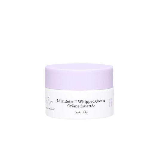 Drunk Elephant Lala Retro Whipped Cream - 15 ml/.5 fl oz - Ceramide Moisturizer - Clean Clinical Skincare - Cruelty-Free - Dermatologist-Tested - Free of Essential Oils, Silicones, and Fragrance