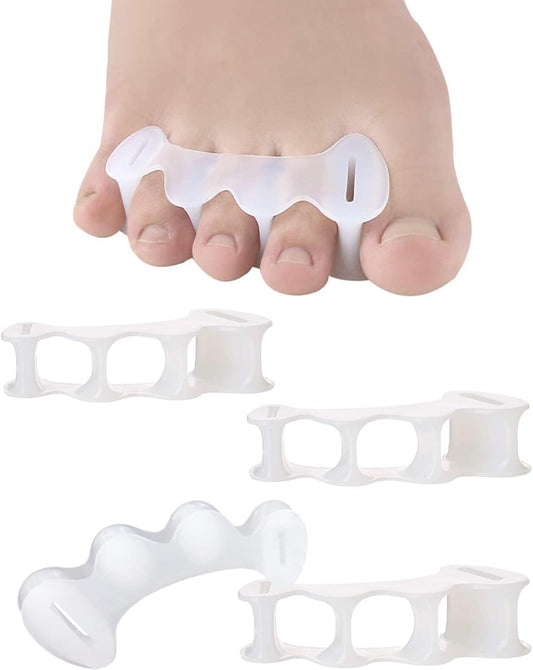 2Pairs Toe Separators Toe Spacers for Women Men to Correct Bunion, Relieve Feet Pain, Foot Alignment, Toe Straighteners for Hammertoes (L, Women Shoe Size 13+, Men:11.5+)
