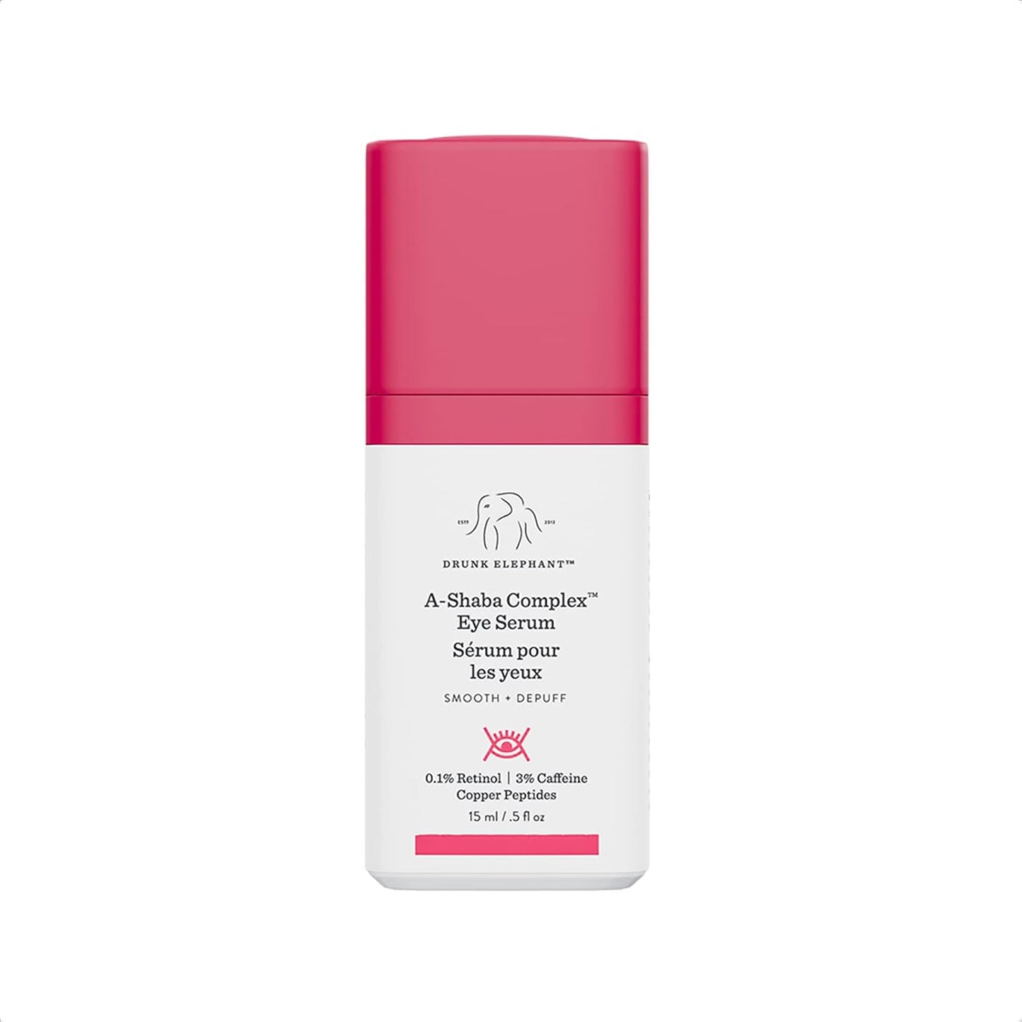 Drunk Elephant A-Shaba Complex Eye Serum - Anti Aging Wrinkle Serum for Dark Circles (15 mL / 0.5 Fl Oz)