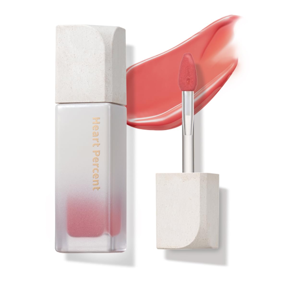 Heart Percent Dote On Mood Pure Glow Tint, Watery & Lightweight Moisturizing Lip Stain Long Lasting Liquid Lipstick 6.8g, #07. Fig Rose