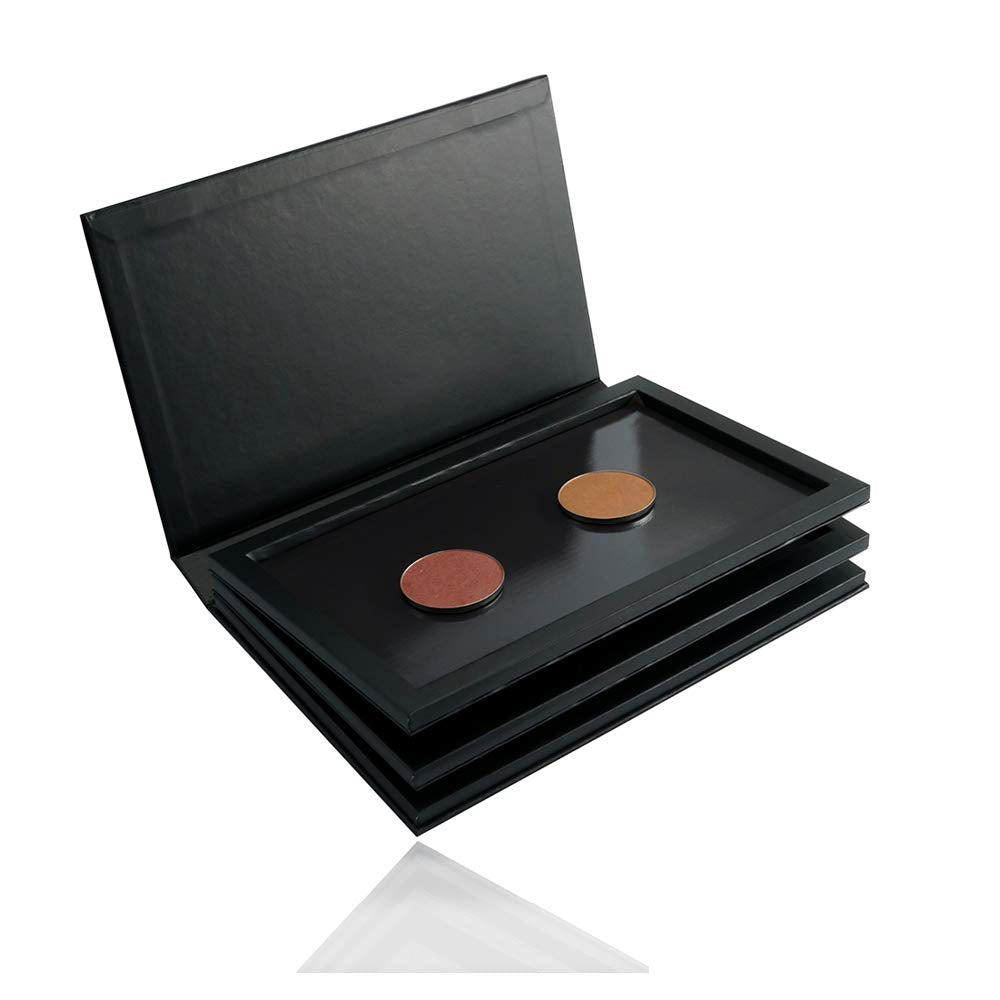 3-Layer Book Shaped Magnetic Eyeshadow Palette Large Empty Makeup Storage Box