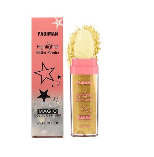 Gold Glitter Powder, Neon Outfit Party Body Sparkling Highlighter Makeup (05#Gold) | alldaygood beauty