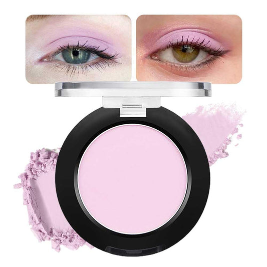 Eyeshadow Single Matte, High-Pigment Monochrome Eye Shadow Pressed Powder, Everyday Velvety Silky Eye Makeup Looks, Professional Long-Lasting Waterproof Single Eyeshadow Palette, Pink Nude 02