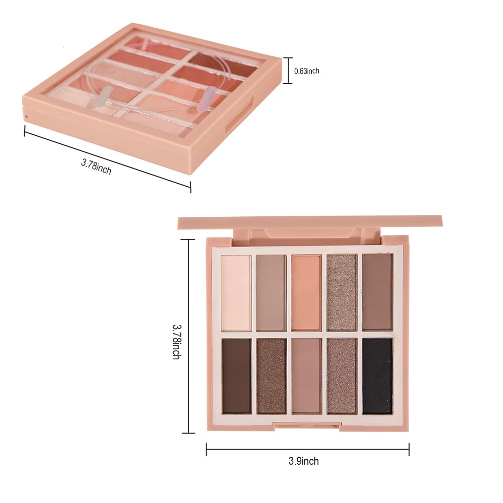Neutral Nude Eye Shadow Palette,Matte Brown Bronze Naked Cream Eyeshadow Palette,Make Up Pallets for Women Natural Eyeshadows for Eyes Long Lasting Naturing-Looking