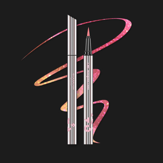 CHARMACY New Chameleon Liquid Eyeliner, Liquid Glitter Eyeliner, Highly Pigmented, Metallic MultiColor Shifting waterproof Eyeliner, Ultra-Fine Tip, Longwearing, Smudge-proof (A01 Blush Aurora) | alldaygood beauty