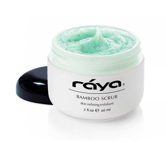 RAYA Bamboo Facial Scrub (R-125) | Herbal Exfoliating and Refining Treatment for Dry Skin | Helps Reduce Fine Lines and Wrinkles | Made with Bamboo and Jojoba Beads | alldaygood beauty