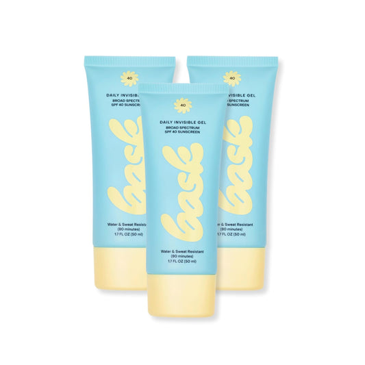 Bask Suncare SPF 40 Daily Invisible Gel Face Sunscreen - Broad Spectrum Protection, Fragrance Free, Hydrating, Lightweight & Fast Absorbing, Dermatologist Recommended, 1.7 fl oz (Pack of 3) | alldaygood beauty