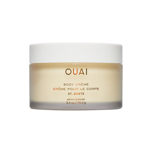 OUAI Body Creme, St. Barts Travel Size - Hydrating Whipped Body Cream with Cupuaçu Butter, Coconut Oil & Squalane - Softens Skin & Delivers Radiant Glow - Sulfate-Free Skin Care (3.4 oz) | alldaygood beauty