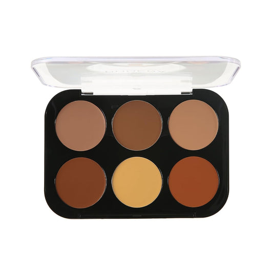 Corlo Contour Palette Concealer Correct, 6 Colors Cream Concealer Full Coverage Foundation Palette for Dark Circles Makeup (Deep)