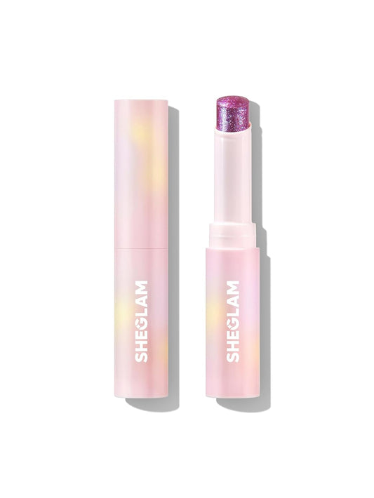 SHEGLAM Crystal Jelly Glaze Stick Eye Shadow Stick Eyeliner Brightener Pencil Crayon with Brush Easy to Blend Long Lasting Shimmer Eyeshadow-Lilac Luster | alldaygood beauty