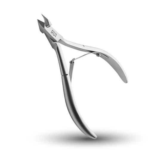 Rui Smiths Professional Cuticle Nippers | Precision Surgical-Grade Stainless Steel Cuticle Trimmer, French Handle, Double Spring, 5mm Jaw (Half Jaw) | alldaygood beauty