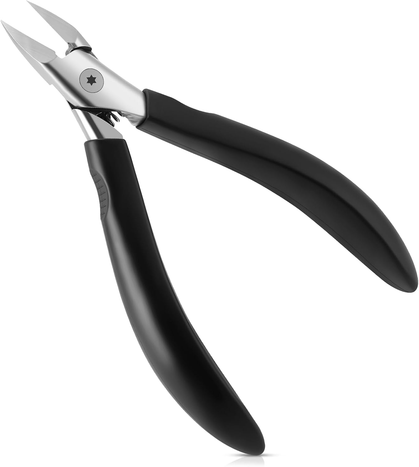 Nail Clippers,Toenail Clipper for Ingrown or Thick Toe Nails,Fingernail Clipper for Men Women Seniors with Stainless Steel Straight Blade Soft Handle Nail Cutter Black