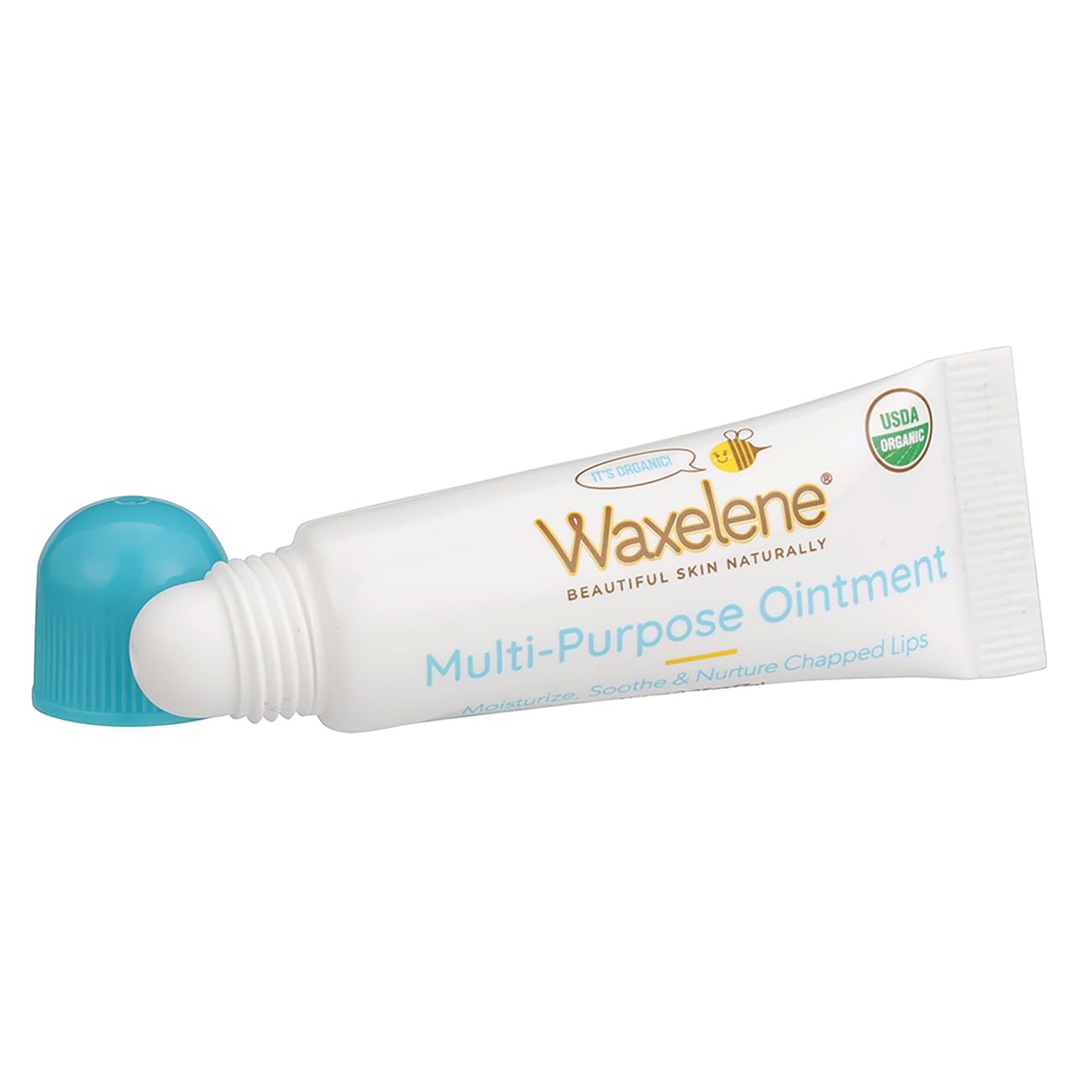 Waxelene Original Lip Tube, Single, Best Lip Balm Ever Organic Multipurpose Ointment Baby Eczema Chapped Dry Sensitive Skin Body Hand Face Moisturizer