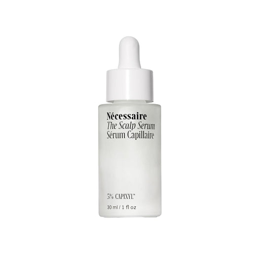 Nécessaire The Scalp Serum. 5% Capixyl™ + 1% Hyaluronic Acid For Fuller, Thicker, Healthier Hair. Fragrance-Free. Approved by the National Eczema Association. 1 fl oz