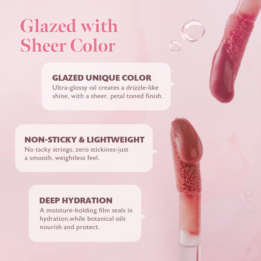 MILKTOUCH Dew Stain Sheer Lip Gloss (06 Rose Demure, 0.14 Fl Oz (Pack of 1))