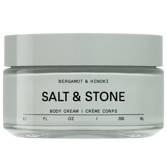 Salt & Stone Body Cream – Bergamot & Hinoki | Hydrating Formula with Seaweed Extracts, Spirulina & Squalane | Deep Hydration, Skin Barrier Repair & Healthy Glow | for all Skin Types (6.7 fl oz) | alldaygood beauty