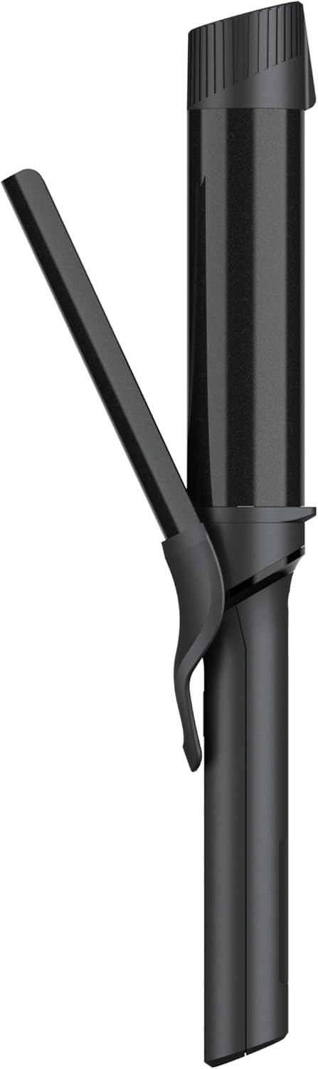 GLAMPALM Curling Iron 1 1/4" - Long Barrel Ceramic Hair Curler for Women, Korea's No.1 Salon Hot Tool, 5 Temps & 30s Heat-up, 3D Swivel Cord & Dual Voltage, Black (GP628)