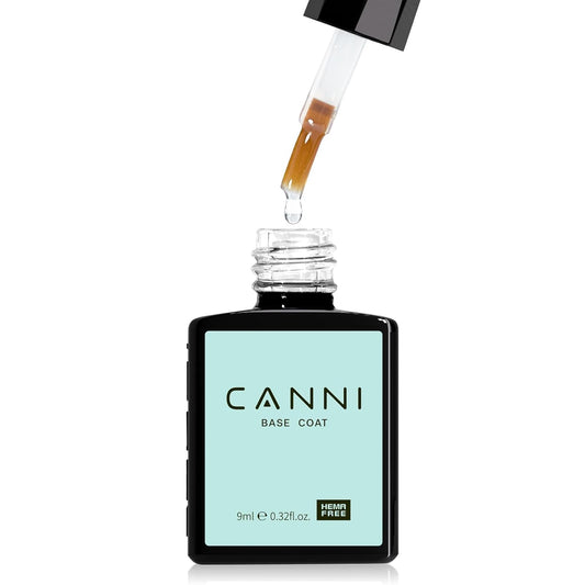 CANNI Gel Base Coat – 9ML Soak-Off UV/LED Base Gel Nail Polish, Long-Lasting Clear Layer for DIY or Salon Use | alldaygood beauty