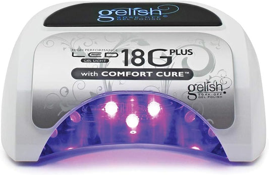 Gelish 18G Plus LED Light - 36W Professional LED Curing Lamp with Comfort Cure™ Technology, 60-Second Setting, Removable Magnetic Tray, SafeLight™, Pedicure Friendly, Acetone Resistant | alldaygood beauty