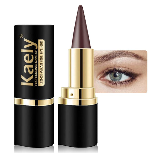 Kaely Brown Gel Eyeliner Pencil for Eyes, Crayon Eye Liner Waterproof Smudge Proof, Cat Eye Goth Halloween Makeup for Older Women, Eye Black Face Paint Eyeshadow Stick, Vegan & Cruelty-Free, 03