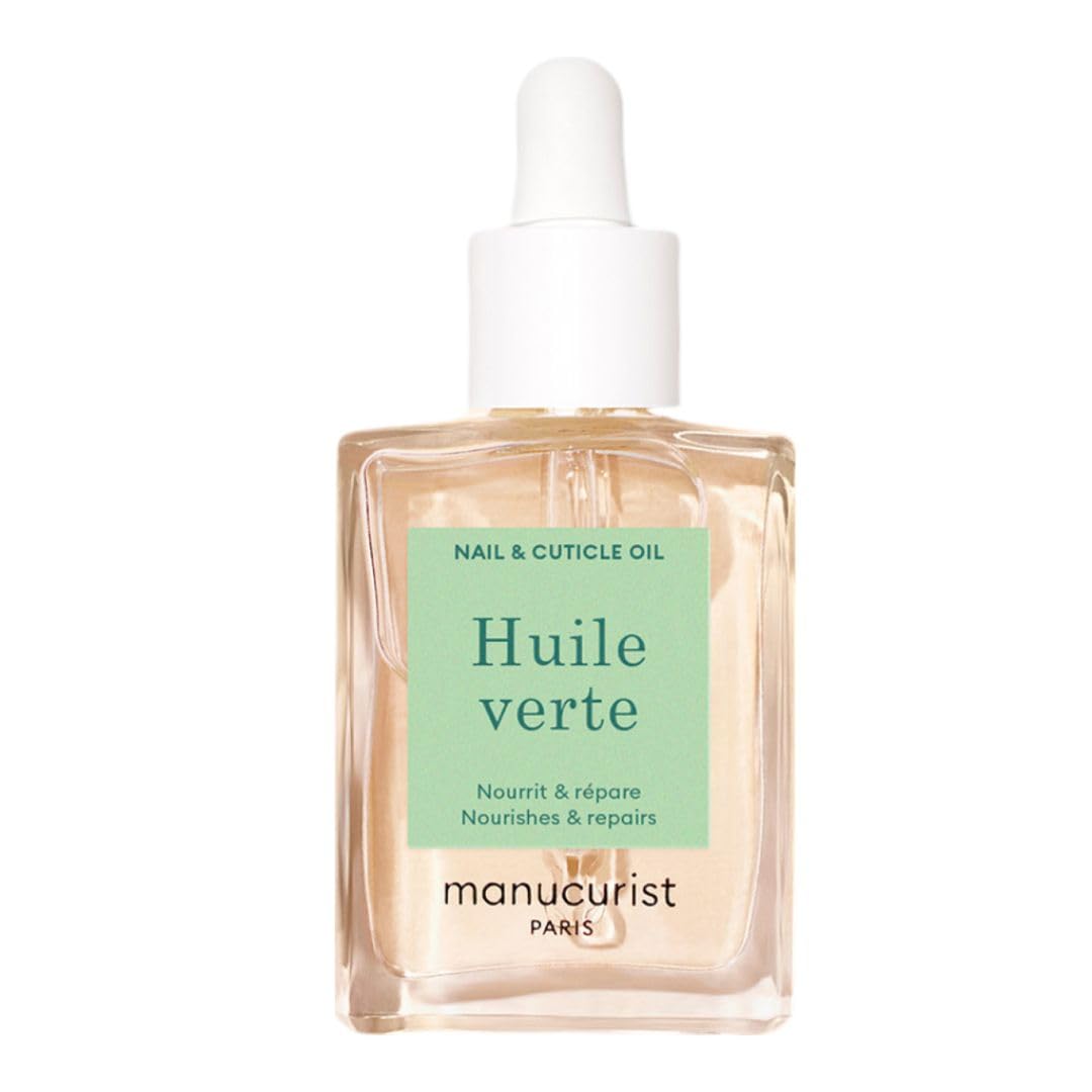 Manucurist Green Oil Nail Care - Nail & Cuticle Oil for Nails - Nourishes and Regenerates Nails and Cuticles - Promotes Growth - Blend of 6 Oils - 99% Bio-Sourced - Nail Care - 0.5 fl oz Bottle