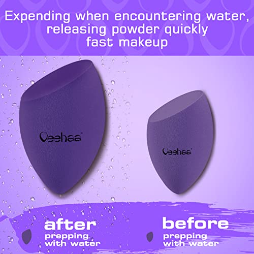 2PCS Makeup Sponge Set, Latex Free Makeup Blender for foundation, Makeup Sponges egg shaped, Makeup Sponges for all areas