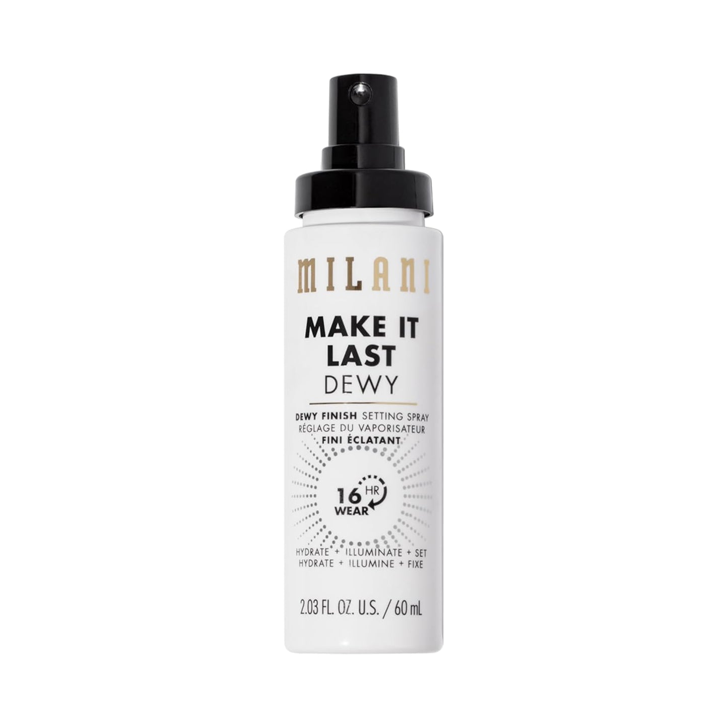 Milani Setting Spray + Primer, Make It Last Original - Natural Finish with Niacinamide for Hydration & Make It Last Dewy - Dewy Finish Moisturizing Formula for Glow on the Go - 2 Pack
