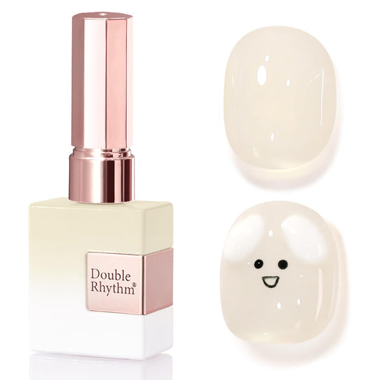 Double Rhythm 0.50 OZ Translucent Gel Polish Same Color Same Bottle Sheer Pastel Neutral Natural Milky 15 ML Jelly UV Nail Art DIY at Home (Beige-A1621) | alldaygood beauty